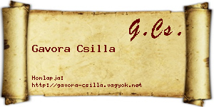 Gavora Csilla névjegykártya
